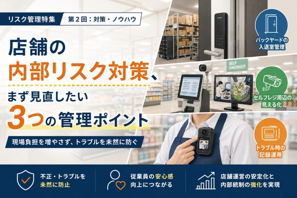 店舗の内部リスク対策、まず見直したい3つの管理ポイント